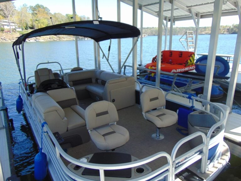 Four Swivel Fishing Seats With Plenty of Nearby Storage