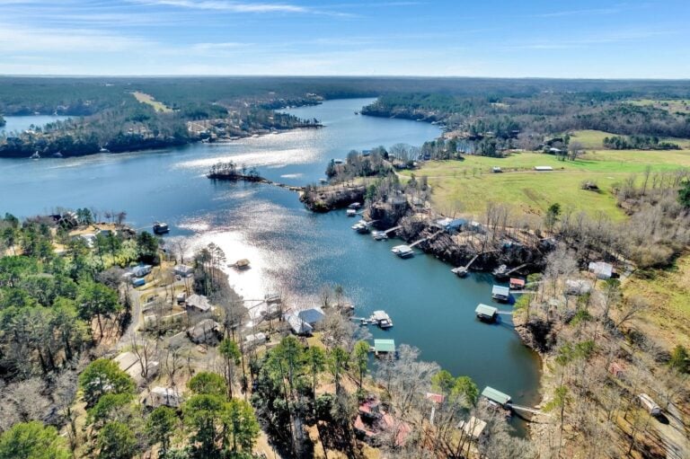 Smith Lake lakefront home with family and dog
