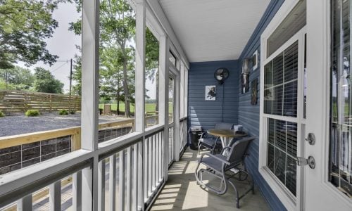 Covered Cigar Area Attached to the Sunroom