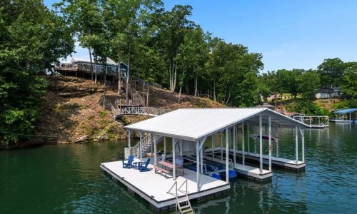 2-slip Boathouse on Deep Water