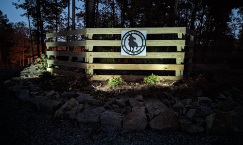 Tigua's Well Lit Driveway Entrance 