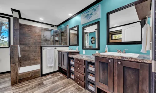 Master Bathroom Has Double Sinks and and Extra Large Shower