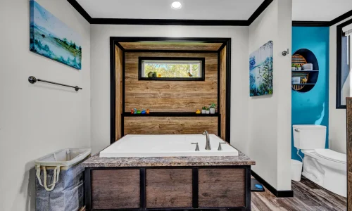 Large Soaking Tub and Bath Accessories